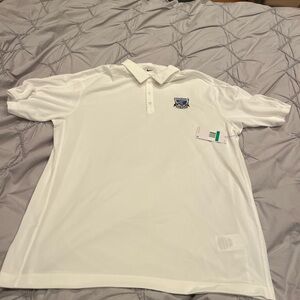 Nike White Polo Shirt with Embroidered Logo NWT